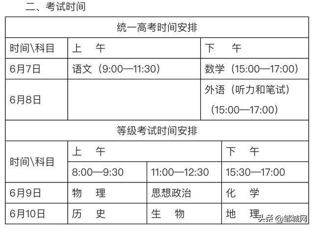 夏季高考 考场分布图及温馨提示凯发·k8国际邹城：2025年(图1)